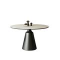 Brayden Studio® Buzard Pedestal Dining Table Wood in Black/Brown/White | 29.52 H x 47.24 W x 47.24 D in | Wayfair D9808D31F39B4420A06FEEB4F5CA8502