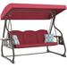 Arlmont & Co. Kris Porch Swing w/ Stand Outdoor Cover, Polyester | 68.9 H x 76.5 W x 47.2 D in | Wayfair 9E049B363911416E91DDCAAC960861DA