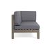 Gracie Oaks Claudia 58.25" Wide Outdoor Patio Sofa w/ Cushions Natural Hardwoods in Gray/White | 26.5 H x 58.25 W x 30.25 D in | Wayfair