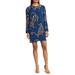 Lilly Pulitzer Tyra Leopard Print Long Sleeve Silk Shift Dress