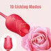 New upgraded sextoy Quiet Rose Vibrator Flower Ball with 10 Gears USB Rechargeable Rose Toy for Women Red
