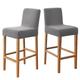 2 pcs stretch noir tabouret de bar pub chaise housse blanc tabouret couverture comptoir noir pour salle à manger café tabouret de bar tissu jacquard avec fond élastique