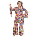 Années 60 Hippie Années 70 Disque Chemisier / Chemise Tenue Bandeau Pantalon à pattes d'éléphant Déguisement Abba Hippie Disque Femme Grande Taille Halloween Carnaval Halloween Fête / Soirée Haut