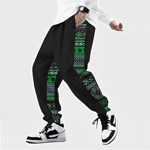 Bloc de couleur Géométrie Ethnique Rétro Vintage Homme Impression 3D Joggings Pantalon Jogging Pantalon Extérieur Plein Air Casual Quotidien Polyester Jaune Rouge Bleu S M L Taille médiale Élasticité