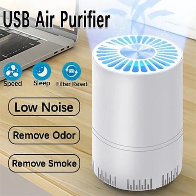 1 pc mini purificateur d'air nettoyant à faible bruit salle de bains chambre salon purificateur d'air désodorisation