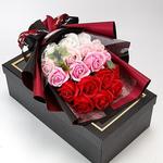 cadeaux pour la fête des femmes 18 bouquet de savon rose coffret cadeau qixi cadeau de la Saint-Valentin fausses fleurs fête des femmes cadeaux de la fête des mères pour les filles cadeaux de la fête