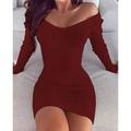 femme robe pull robe d'hiver robe fourreau noir rose marron vin bleu marine gris blanc manches longues couleur pure patchwork hiver automne col v stylé sexy 2022 s m l xl xxl 3xl