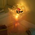 (moment romantique) bouquet de roses ballon lumineux LED, bouquet de roses ballons transparents légers : créez une atmosphère magique et romantique pour les mariages, fiançailles, anniversaires (pas de pile 2aa)