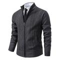 Homme Pull Chandail Gilet Cardigan A côtes Tricoter Normal Tricoté Mao Guêtres Moderne contemporain Rentrée scolaire Usage quotidien Vêtement Tenue Automne hiver Gris Claire Gris foncé S M L