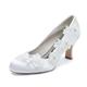 Femme Chaussures de mariage Escarpins Cadeaux de Saint-Valentin Soirée Talons de mariage Chaussures de mariée Chaussures de demoiselle d'honneur Fleur de satin Paillette Brillante Dentelle Talon