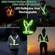 led gilet réfléchissant vitesse de course usb rechargeable led light up gilet gilet de sécurité réglable haute visibilité avec taille réglable ceinture d'épaule pour la course de nuit moto marche vélo