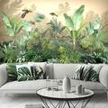 Fonds d'écran cool forêt beau papier peint mural autocollant mural couvrant impression peler et coller amovible auto-adhésif scénique forêt tropicale humide plantain pvc / vinyle décor à la maison