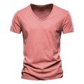 Tee T shirt Tee Chemise Homme Graphic Couleur Pleine Normal Col V Manches Courtes Blanche Noir Gris Clair Gris Foncé du quotidien Mince Polyester basique Vêtement de rue / Eté / Printemps / Eté