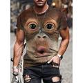 Homme Graphique Animal Lion T-shirt Manche Courte T-shirt Impression 3D Col ras du cou Chemise ancien Mode Designer Extérieur Quotidien Sports Noir Jaune Rouge Printemps Été Vêtement Tenue S M L XL