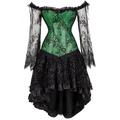 Rétro Vintage Sexy Rococo Punk et gothique Renaissance Robe Bustier Sur Poitrine Bustier Bodyshaper Courte / Mini Femme Dentelle Epaules Dénudées Jacquard Halloween Fête / Soirée Fête scolaire Haut