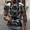 Homme Machine Moto T-shirt Manche Courte T-shirt Impression 3D Col rond Chemise Sports Mode Designer Extérieur Vacances Rue Noir Rouge Bleu Été Vêtement Tenue S M L XL XXL XXXL 4XL
