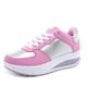 Femme Basket Grandes Tailles Baskets à plateforme Extérieur du quotidien Eté Hiver Plateau Bout rond Mode Sportif Décontractées Marche Polyuréthane Lacet Noir / blanc Noir / Rouge Rose / Gris