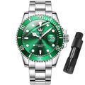OLEVS Montres à Quartz pour Hommes Marque de Luxe Affaires Étanches Lumineuses Grand Cadran Montres de Poignet Sport Montre en Acier Inoxydable