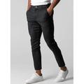 Homme Pantalon Chino Pantalon chino Poche Plein Confort Respirable Extérieur du quotidien Sortie Mélange de Coton Mode Décontractées Noir Bleu de minuit