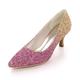 Femme Chaussures à Talons Escarpins Chaussures bling-bling Chaussures scintillantes Mariage Soirée Bloc de couleur Talons de mariage Eté Talon de chaton Talon Bas Bout pointu Elégant Luxueux