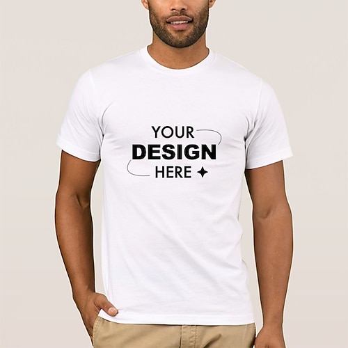 t-shirt personnalisé pour hommes 100% coton photo personnalisée design image texte lettre imprimés graphiques col rond noir blanc rouge bleu gris manches courtes t-shirt sport mode décontracté été