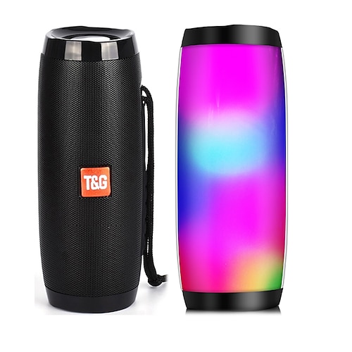 Enceinte sans fil enceinte compatible Bluetooth Microlab enceinte portable puissante haute basses extérieures radio FM avec lumière LED cadeau de la Saint-Valentin
