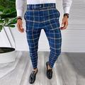 Homme Chino Pantalon Pantalon Cigarette Pantalons de Jogging Pantalon habillé à carreaux Taille elastique Impression 3D Plaid Bureau Entreprise Vêtement de rue à la mode 1 2