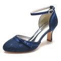 Femme Chaussures de mariage Chaussures habillées Mariage Soirée du quotidien Broderie Talons de mariage Chaussures de mariée Chaussures de demoiselle d'honneur Noeud Talon Bottier Bout rond Elégant