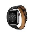 Bracelet de Montre pour Apple Watch Series 8 7 6 5 4 3 2 1 SE Vrai Cuir Remplacement Sangle Double Tour Bracelet