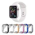 Lot de 6 boîtiers de montre avec protection d'écran compatible avec Apple Watch série 8 7 41 mm 45 mm/série 6 5 4 se 40 mm 44 mm/série 3 2 1 38 mm 42 mm résistant aux rayures en silicone (étui uniquement).