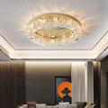 50/60/80 cm lustre led cristal plafonnier cercle design design unique encastré lumières acier inoxydable led style nordique 110-120v 220-240v