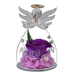 cadeaux pour la fête des femmes cadeaux de fleurs artificielles pour les femmes statues d'ange en verre cadeaux de Noël pour maman et grand-mère pour la fête des mères cadeaux d'anniversaire pour les