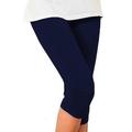 Femme Mode short capri Mollet Pantalon Casual Fin de semaine Elastique Plein Contrôle du Ventre Lifting des fesses Taille médiale Slim Vert Blanche Noir Bleu Gris S M L XL XXL