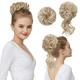 Chignon désordonné 2 styles classiques ébouriffés chignon élastique chouchous faux chignon beignet extensions de queue de cheval accessoires de chignon en désordre pour femmes - blond platine