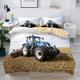 Literie 3d ferme tracteur impression housse de couette ensembles de literie housse de couette avec 1 housse de couette ou couvre-lit imprimé, 2 taies d'oreiller pour lit double/queen/king