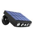 1/2pack 4000w LED applique murale solaire rotative extérieure étanche rotative 270 grand angle pir capteur de mouvement du corps humain avec support adapté à l'éclairage de chemin de jardin lampadaire