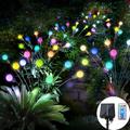 Lot de 5 lampes solaires luciole extérieure étanche lumière de jardin télécommande solaire/alimenté par USB 8 modes d'éclairage solaire lumières oscillantes cour patio décoration de voie lumière