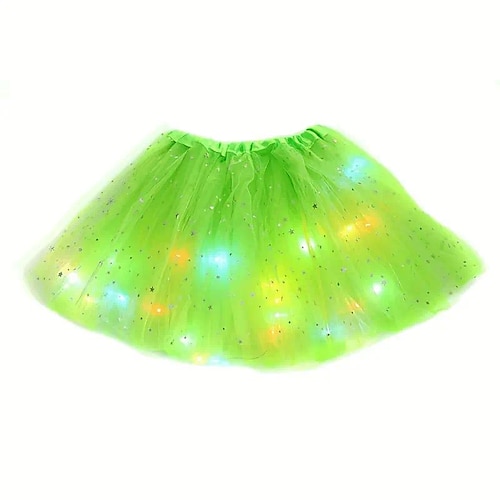 Jupes en tulle à LED pour filles, costumes de cosplay de festival de carnaval de ballet pour femmes, brillent dans le noir pour une décoration de fête lumineuse, cadeaux de fées pour enfants