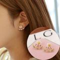 Boucles d'oreilles marguerite femme fleur de cristal arrière bijoux d'oreille suspendus boucles d'oreilles douces pour les cadeaux d'anniversaire quotidiens