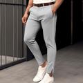 Homme Pantalon Chino Pantalons décontractés Zippé Poche avant Plein Confort Respirable Entreprise Casual du quotidien Mode basique Marron Kaki