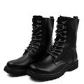 Homme Bottes Bottes de Combat Grandes Tailles Bottes mi-mollet Bottes de motard Rétro Vintage Classique Britanique du quotidien Cuir Nappa Respirable Bottes Mi-mollet Lacet Noir Marron Automne Hiver