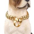 14mm nouvelle formation en acier inoxydable chaîne p chaîne de chien chaîne cubaine polie en or 18 carats collier de collier de chien de compagnie