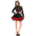 Diable Costume de Cosplay Costume de fête Bal Masqué Adulte Femme Tenue Déguisement Sexy Halloween Utilisation Soirée Halloween Halloween Mascarade mardi Gras Déguisements d'Halloween faciles