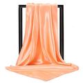 1 pièces 9090cm couleurs unies foulard hijab écharpe pour femmes satin de soie bandeau cheveux foulards femme carré châles foulards pour dames