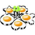 5 pièces ensemble oeuf au plat moule à crêpes anneaux en forme de moule à omelette moule à frire oeuf outils de cuisson fournitures de cuisine accessoires gadget