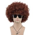 adulte unisexe 60s 70s 80s court doré bouclés afro synthétique disco rocker hippies cheveux californie halloween cosplay anime costume perruque