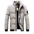 Homme Manteau d'hiver Veste d'Hiver Doudoune Veste matelassée Poche Poche zippée Sortie Casual Quotidien Randonnée Coupe Vent Chaud Hiver Couleur monochrome Noir Rouge Vert Gris Doudoune