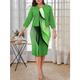 Grande Taille Courbe Robe casual Robe Ensemble Robe deux pièces Femme Robe mi-longue Géométrique manche longue Imprimer Col Ras du Cou Mode Extérieur Bleu Violet Vert Automne Hiver L XL XXL 3XL 4XL