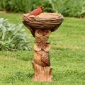 hibou et oiseaux en résine bain d'oiseaux ornement de pelouse de jardin mangeoire à oiseaux décoration de jardin décor d'art de cour extérieure