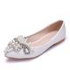 Femme Chaussures de mariage Cadeaux de Saint-Valentin Chaussures bling-bling Chaussures souples Soirée Plage Appartements de mariage Chaussures de mariée Chaussures de demoiselle d'honneur Strass